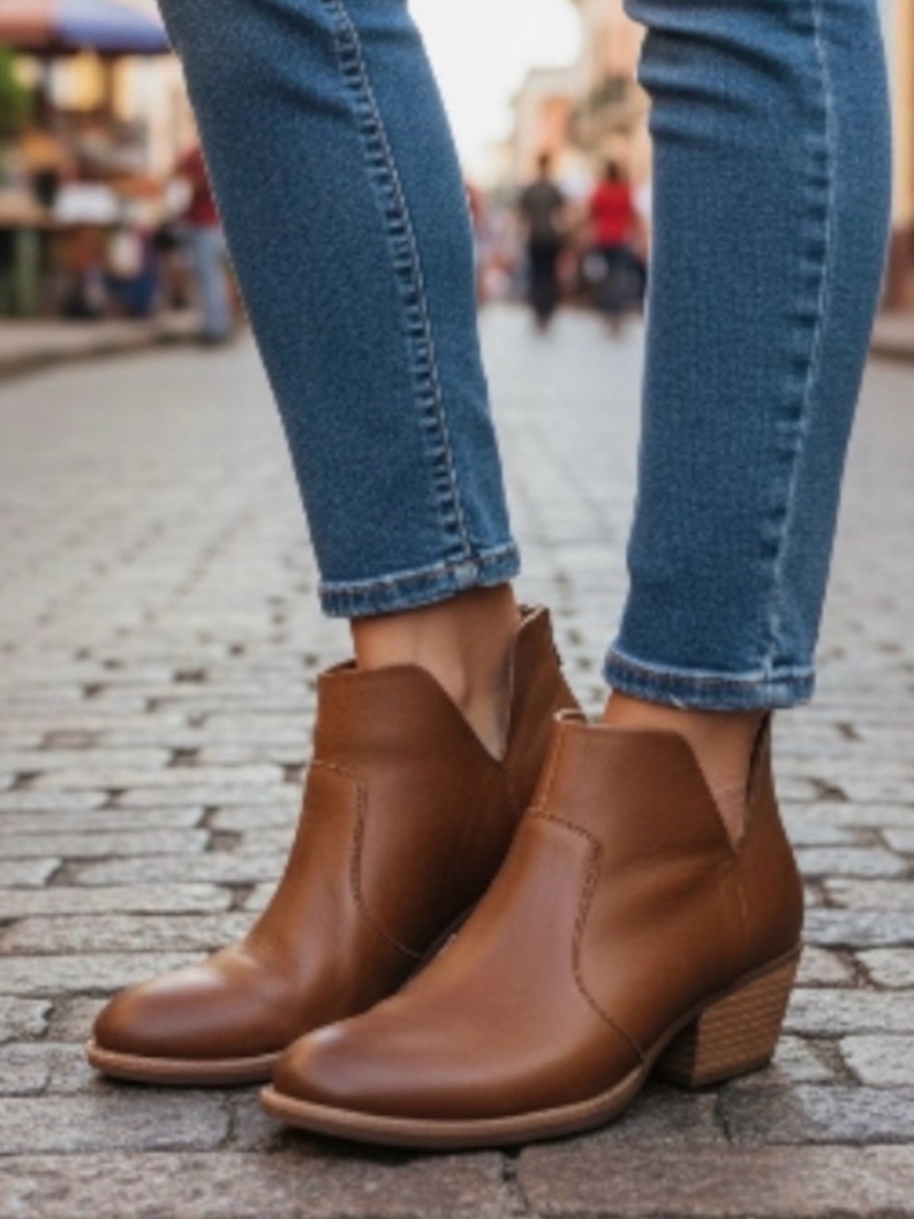 NEW Kork-ease Skye Brown Split Shaft Leather Booties Boots Shoes size 10